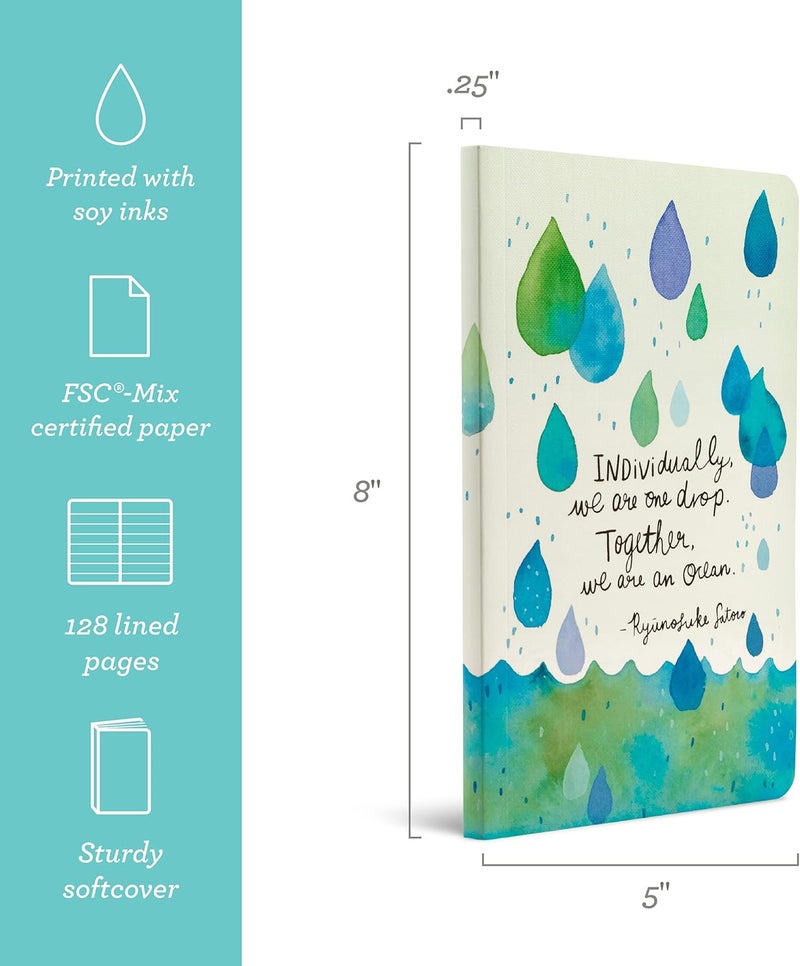 Compendium Softcover Journal - Individually, we are one drop. Together, we are an ocean. – A Write Now Journal with 128 Lined Pages, 5”W x 8”H - Image 3